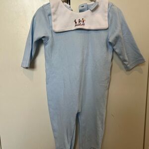 Bella Bliss 9M Embroidered Bib Footed Outfit